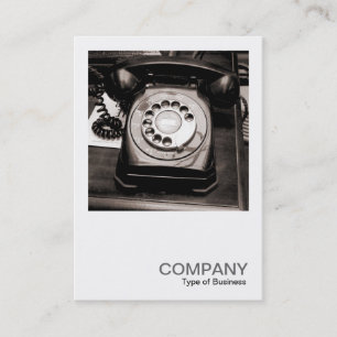 Cartão De Visita Foto quadrada 0121 - Old Telephone (Telefone antig