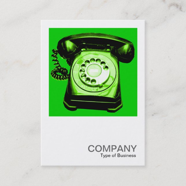 Cartão De Visita Foto quadrada 0124 - Hotline - Green (Frente)