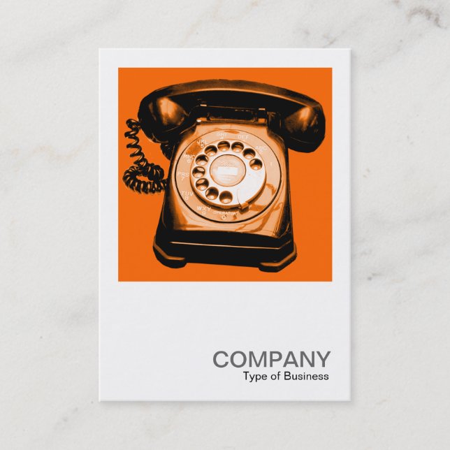 Cartão De Visita Foto quadrada 0129 - Hotline - Orange (Linha diret (Frente)