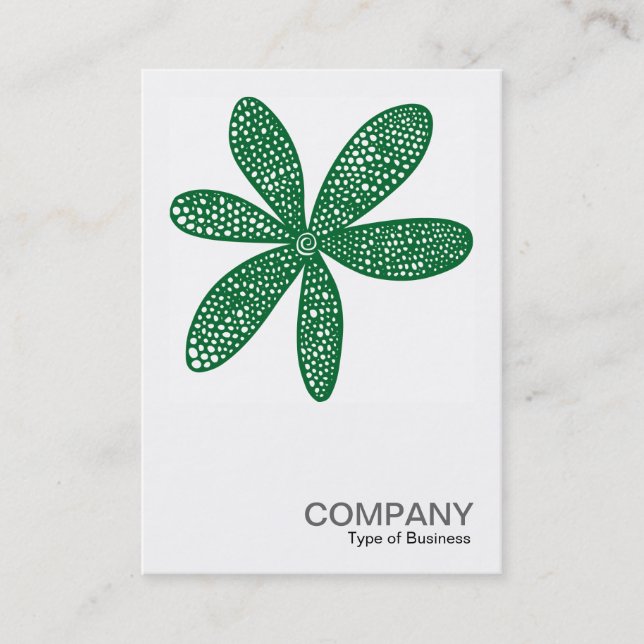 Cartão De Visita Foto Quadrada 0213 - Bonito Flor - Forest Green (Frente)