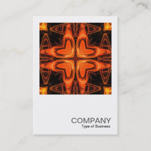 Cartão De Visita Foto Quadrada 0287 - Orange Kaleidoscope 03
