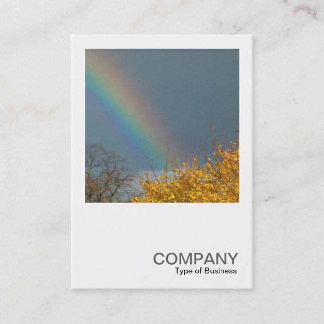 Cartão De Visita Foto quadrada 0367 - Fim do arco-íris (Frente)