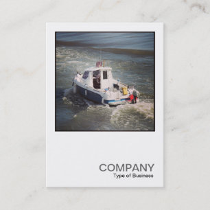 Cartão De Visita Foto quadrada 0445 - barco de motor