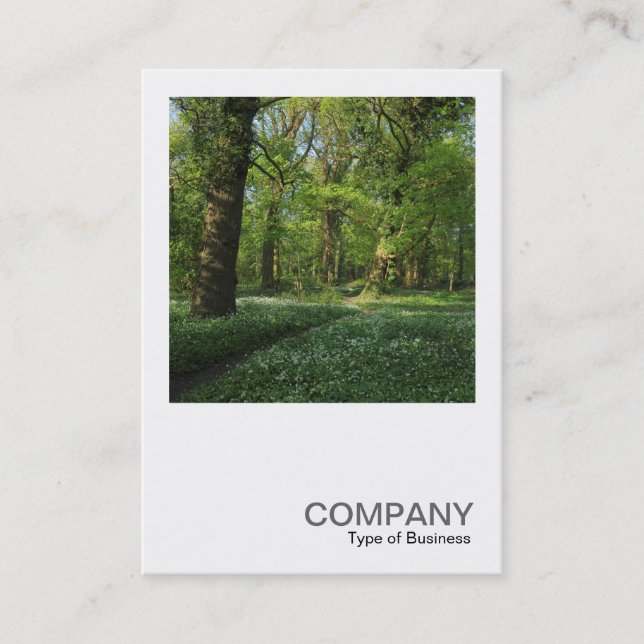 Cartão De Visita Foto quadrada 0472 - Primavera no bosque (Frente)