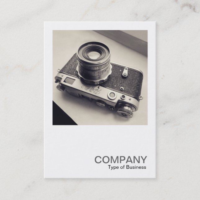 Cartão De Visita Foto Quadrada 0557 - Russian Rangefinder Camera 02 (Frente)