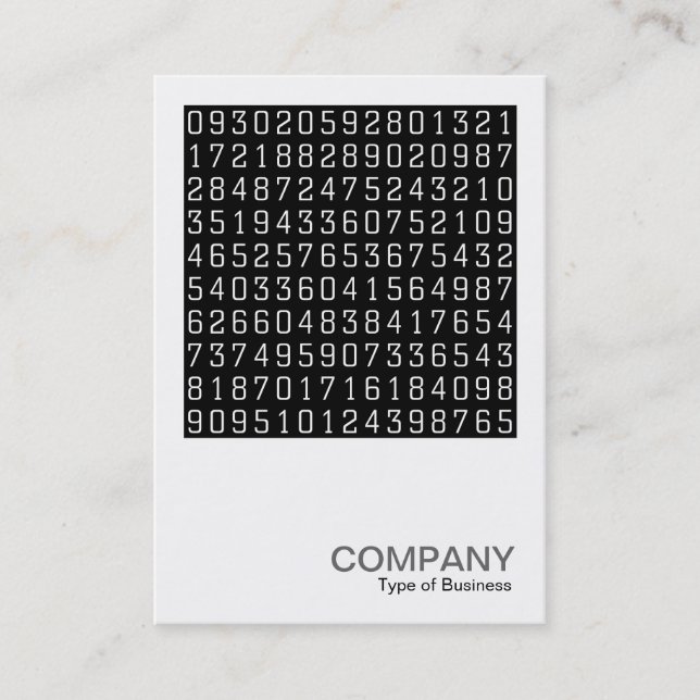 Cartão De Visita Foto Quadrada 0581 - Números Aleatórios 02 (Frente)