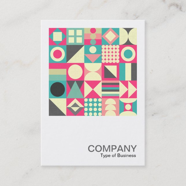 Cartão De Visita Foto Quadrada 0596 - Abstrato Squares 110419 (Frente)
