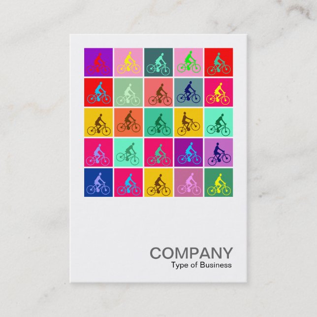 Cartão De Visita Foto quadrada 085 - Pedaling Pop (Frente)