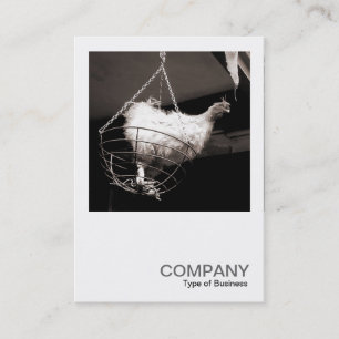 Cartão De Visita Foto quadrada 086 - galinha na cesta