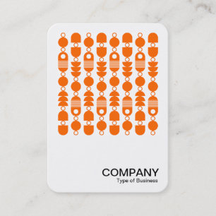 Cartão De Visita Foto Quadrada - Abstrato 140823 - Laranja