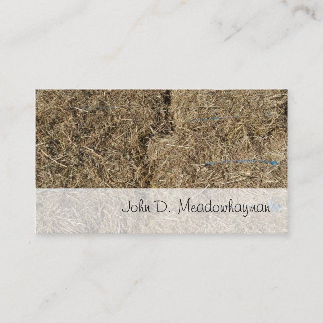 Cartão De Visita Foto quadrada do fim-acima dos pacotes de feno (Frente)