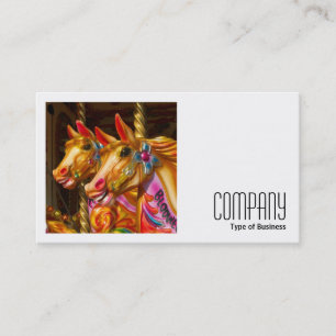 Cartão De Visita Foto Quadrada (v2) - Cavalos de Feliz-volta