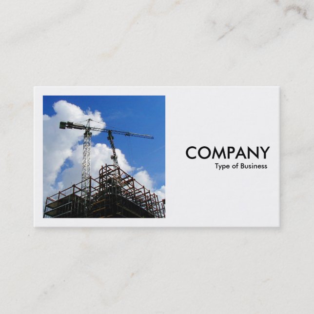 Cartão De Visita Foto quadrada (v2) - gruas de torre (Frente)