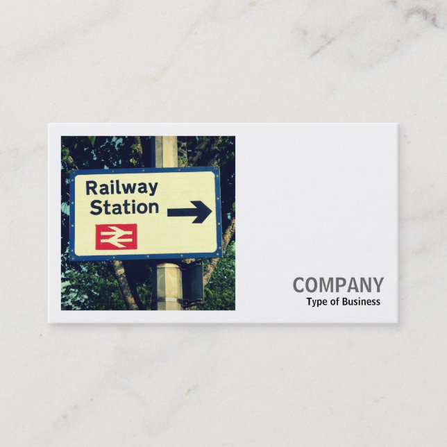 Cartão De Visita Foto Quadrada (v2) - Sinal de Estação (Frente)