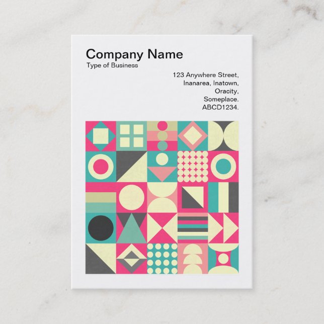 Cartão De Visita Foto Quadrada (v3) - Abstrato Squares 110419 (Frente)