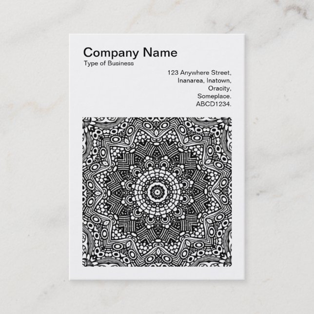 Cartão De Visita Foto Quadrada (v3) - Caleidoscópio Abstrato 06 (Frente)