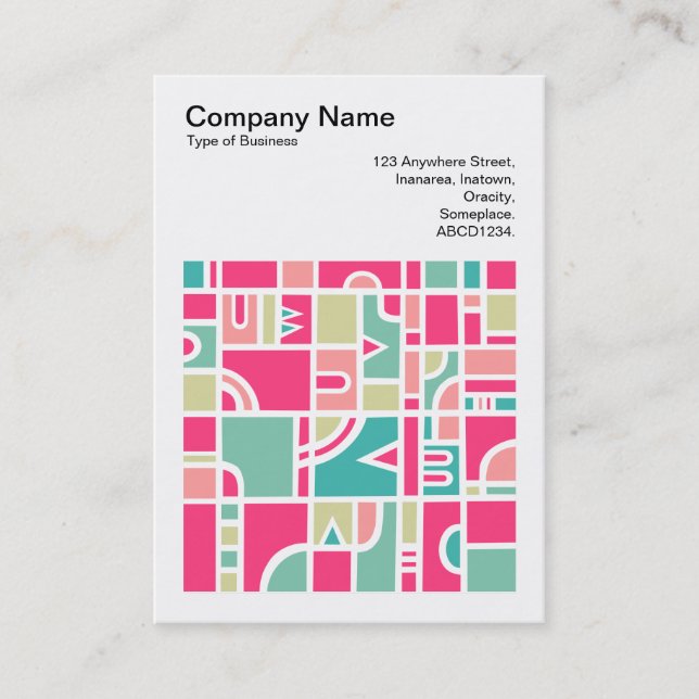 Cartão De Visita Foto quadrada (v3) - Padrão de Abstrato 170715 (Frente)