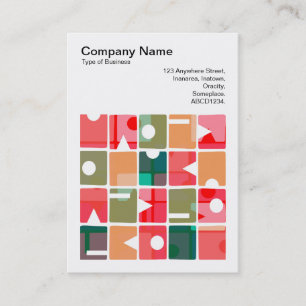 Cartão De Visita Foto quadrada (v3) - Retângulos Abstrato 120623