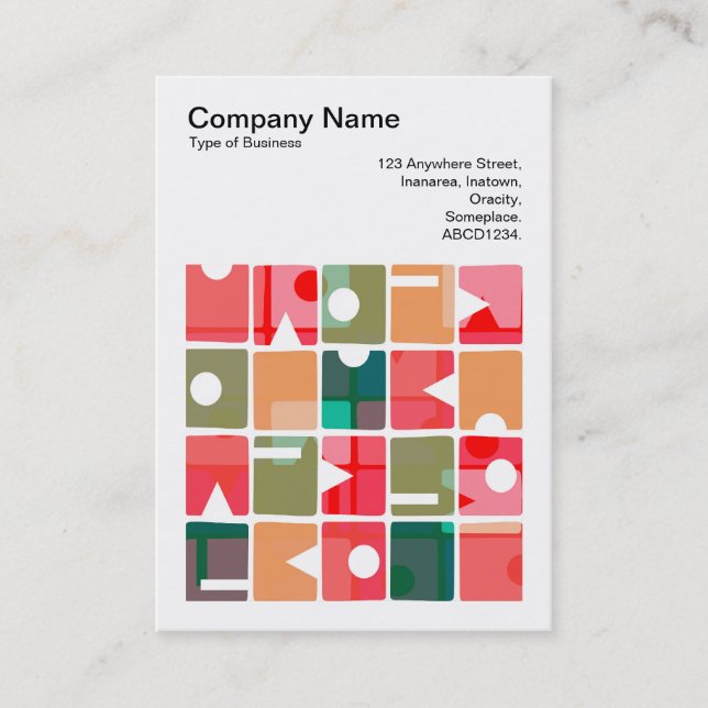 Cartão De Visita Foto quadrada (v3) - Retângulos Abstrato 120623 (Frente)