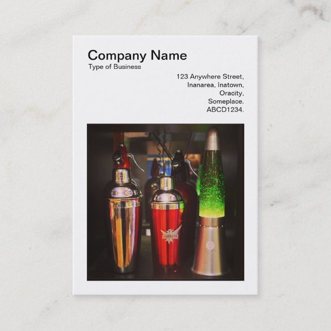 Cartão De Visita Foto quadrada (v3) - Vida estática do mercado de p (Frente)