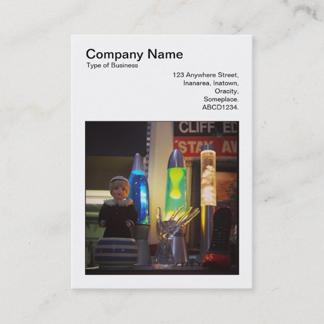 Cartão De Visita Foto quadrada (v3) - Vida estática do mercado de p (Frente)