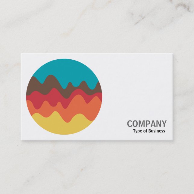 Cartão De Visita Foto redonda - Desenho sonoro 08 (Frente)