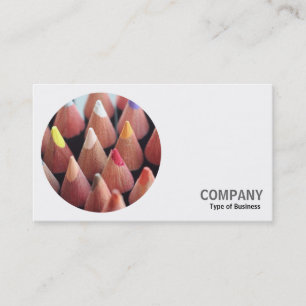 Cartão De Visita Foto redonda - Lápis de cores