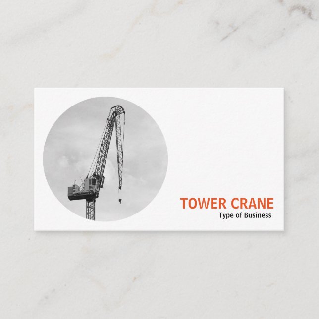 Cartão De Visita Foto redonda - Painel de torre B&W (Frente)