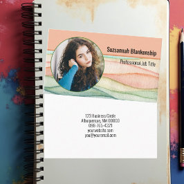 Cartão De Visita Foto redonda personalizada de segurança pessoal pr