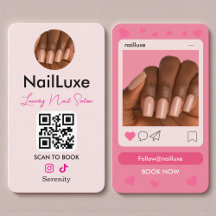 Foto Rosa Bege de Técnico de Unhas com Código QR