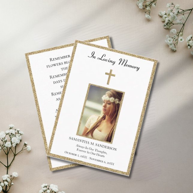 Cartão De Visita Foto Simpatia Memorial Funeral Religiosa (Criador carregado)