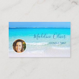Cartão De Visita Foto Viagem Professional Ocean Beach Sea Blue