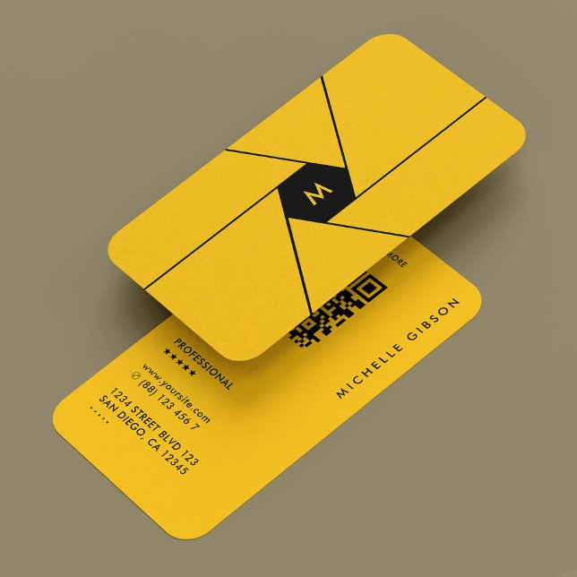 Cartão De Visita Fotografador Pro Amarelo Brilhante Lente Moderna (Photographer Bright Yellow Shutter Lens Modern Business Card
)