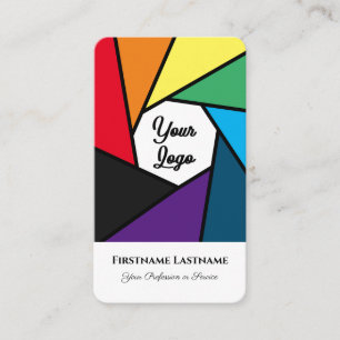 Cartão De Visita Fotografadores - Cores arco-íris - Lentes de câmar