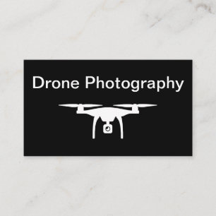 Cartão De Visita Fotografia Aérea com Drone de Design Minimalista