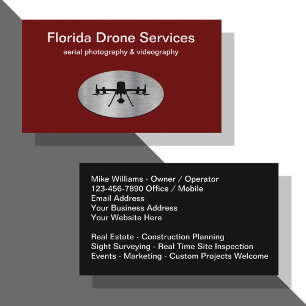 Cartão De Visita Fotografia Aérea com Drone e Videografia