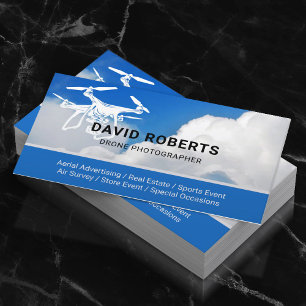 Cartão De Visita Fotografia Aérea de Drone