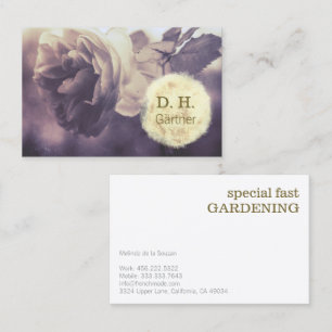 Cartão De Visita Fotografia Artística de Jardim Fino