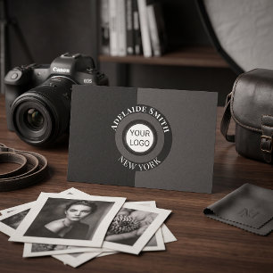 Cartão de Visita Fotografia Camera preto e branco