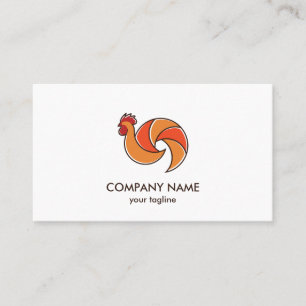 Cartão De Visita Fotografia Camera Rooster Cute Modern
