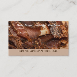 Cartão De Visita Fotografia curada espasmódica secada da carne sec