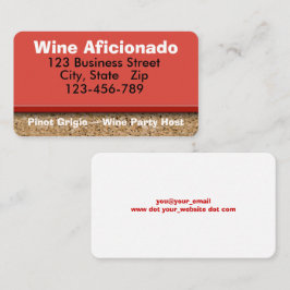 Cartão De Visita Fotografia da borda do Cork