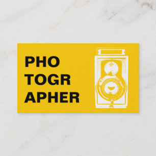 Cartão De Visita Fotografia da câmera do vintage da tipografia do