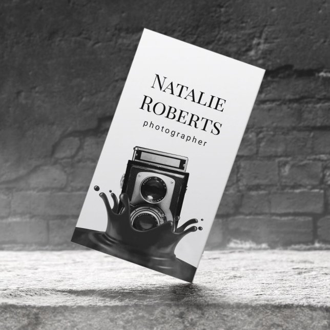 Cartão De Visita Fotografia de abertura criativa da câmera fotográf (Criador carregado)