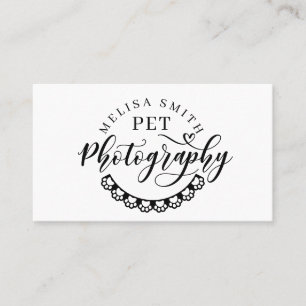 Cartão De Visita Fotografia de animais de estimação em forma de cír