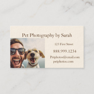 Cartão De Visita Fotografia de Animais de Estimação Personalizada D