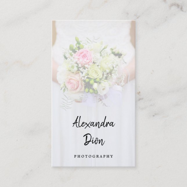 Cartão De Visita Fotografia de camada mínima moderna e elegante (Frente)