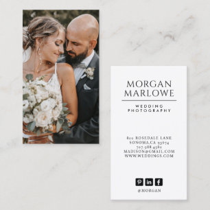 Cartão De Visita Fotografia de Casamento de Noiva Moderna