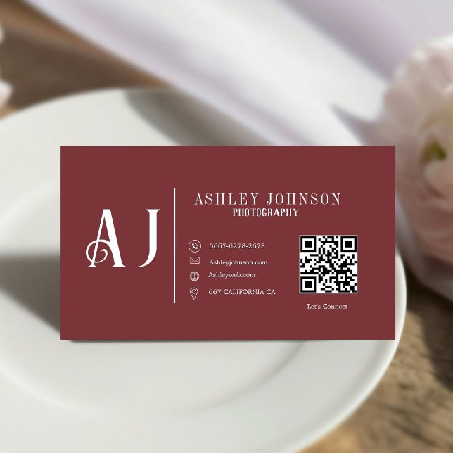 Cartão De Visita Fotografia de fotógrafo da Caligrafia Moderna (Criador carregado)