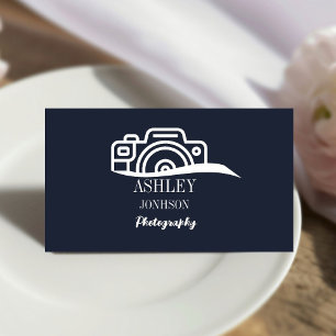 Cartão De Visita Fotografia de fotógrafo da Caligrafia Moderna